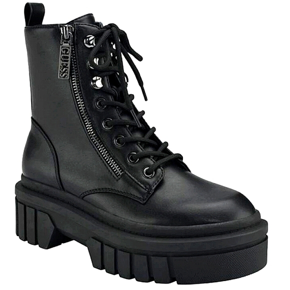 New w/o Box Guess Ferina Vegan Leather Lug Sole Lace-Up Combat Boots. size 10 - Picture 8 of 8